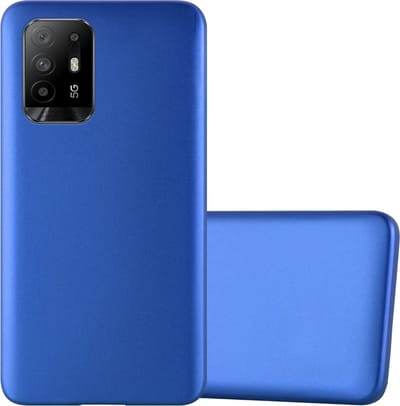 Cadorabo Hoesje geschikt voor Oppo A94 5G in METAAL BLAUW - Beschermhoes gemaakt van flexibel TPU silicone Case Cover