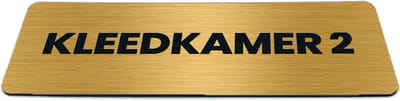 Deurbordje Goud-look met tekst kleedkamer 2 - Formaat 150 x 50 mm x 1,6 mm - Zelfklevend | Luxe uitstraling | Geborstelde Gouden toplaag | Gratis Verzending | Decoporta