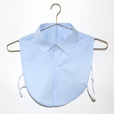 Blousekraag los - Losse kraag - Blouse bovenkant - Nep blouse - Verstelbaar - Fake collar - Shirt collar - Kraagje inzetstuk - Nepkraag - One size - Lichtblauw - Jonyx