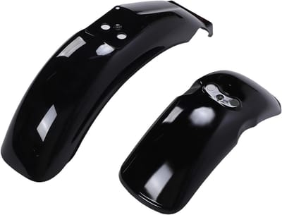 Set van Voor- en Achtermodderbeschermers in Glanzend Zwart voor Monkey Gorilla Z50 Z50A Z50J Z110 Z125 met 8-10 Inch Wielen, Bescherming en Stijl