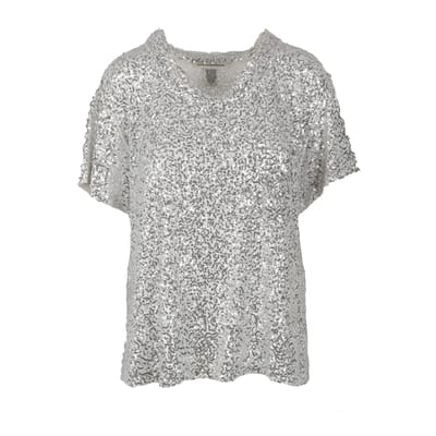 Diane Von Furstenberg oversized T-shirt met pailletten - jaren 2010
