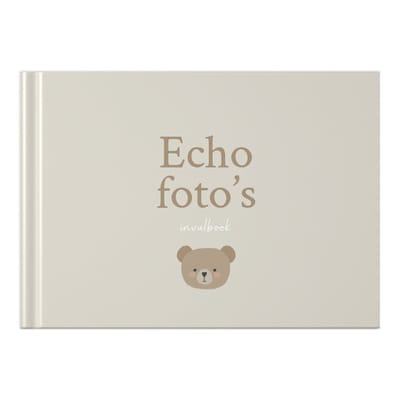 Fyllbooks - Mijn Echo Boekje - Fotoboekje, Echo Bewaarmap - Invulboek voor Echofoto's - Teddy
