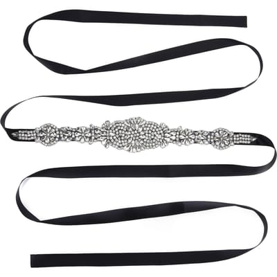 Strass Bruidsjurk Riem Elegante Tailleband Kleding Accessoires voor Bruid BruidsmeisjeZwart