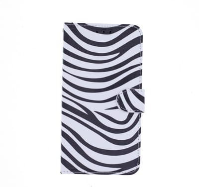 LuxeBass Hoesje geschikt voor Apple iPhone 12 Mini Bookcase Zebra Print - Portemonnee hoesje gsm hoesje - telefoonhoes - telefoonhoesjes