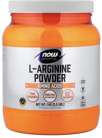 NOW Foods L-Arginine Poeder 1kg – 6000mg Arginine – Nitric Oxide & Sport Support – Vegan