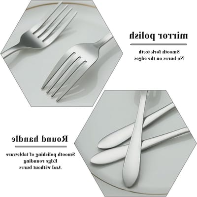 Set van 12 dessertvorken van roestvrij staal - Ideaal voor taarten, fruit en nagerechten