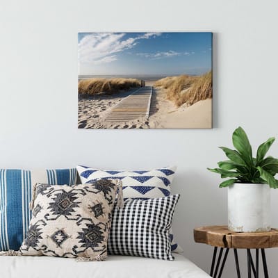 Canvas print DD123035 At Sea A.S. Création 0,7 x 0,5 m Blauw Kantoor Hal/Gang Keuken Slaapkamer Woonkamer