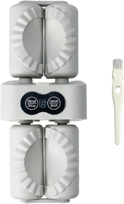 Automatische Knoedel Maker - Dumpling Pers - Thuis Koken - Dubbelzijdige Kop - 24 cm - Wit