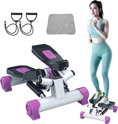 Mini Stepper - Hometrainer Oefenmachine - Full Body Training - Hydraulisch Aandrijfsysteem - 43 x 30 x 20 cm - Roze