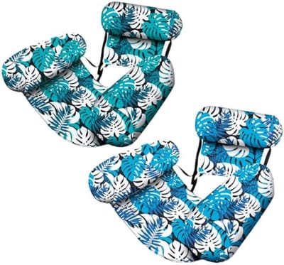 VHV - Zwembadstoel Set 2 Stuks - Opblaasbare Pool Float van PVC - Strand en Zwembad