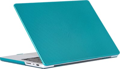 Laptophoes - Geschikt voor MacBook Pro 13 inch Hoes - Geen Vingerafdrukken - Carbon Case - Voor Pro 13 inch (M1, M2 2017-2022) A1706 t/m A2686 - Donker Groen