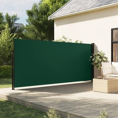 Gecheer Zijluifel, intrekbaar, donkergroen, 170 x 300 cm, zijluifel, intrekbaar, uittrekbaar, voor terras, patio, buitenluifel, uittrekbaar, J4004335