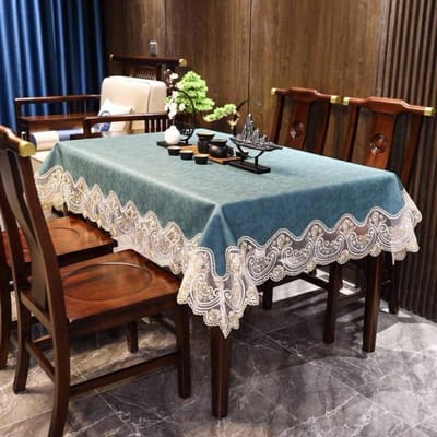 Kant PU Leer Tafelkleed Waterdicht Tafelzeil Rechthoekig Eetkamer Keuken Verjaardagsfeest Tafel Loper Vierkant Vlekbestendig 110x110cm