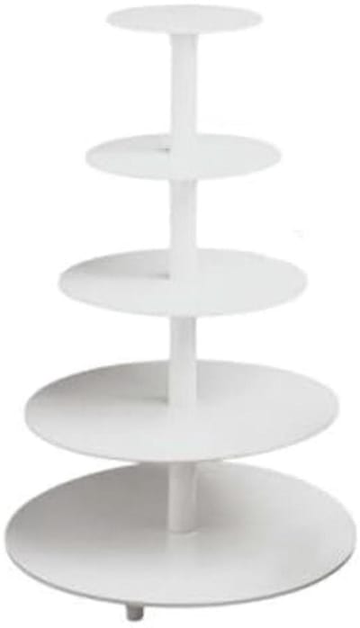 Taartstandaard kunststof - Cake etagere - Taarten presenteren - 5 etages - 68 cm hoogte - Wit