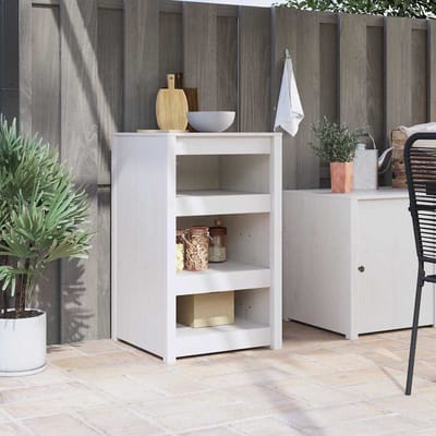 vidaXL - Keuken - Kast - MEPPEL - Wit - 55 - x - 55 - x - 92 - cm - Massief - grenenhout