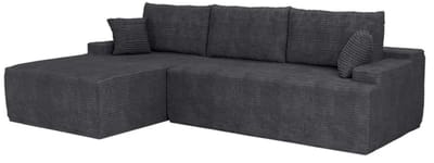 Coredo Bank - Corduroy bekleding - Links - Donkergrijs