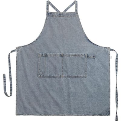 Denim Schort Katoen Koreaans Canvas Vlekbestendig Huis Schoonmaken Keuken Koken Werkkleding Kappersschort Vrije Tijd Tuinieren Bakken gray