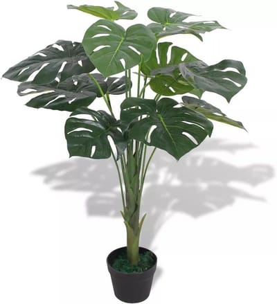 Kunstplant Monstera - Nep Plant - Interieur Decoratie - Levensechte Bladeren - 70 cm Hoog - Groen