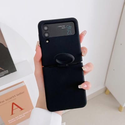 Vloeibare Siliconen Ringhouder Case voor Samsung Galaxy Z Flip 3 4 5G Flip4 Flip3 Flip2 Flip1 Opvouwbare Volledige Bescherming Mode Hoes For Z Flip 4
