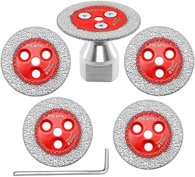 Diamant doorslijpschijven voor tegels - 5 stuks - Mini diamantschijven 50 mm met M14 schroefdraadflens