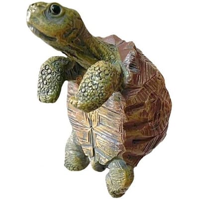 Schildpad Figuur Hars Schildpad Beeldje Bloempot Hanger Plantenbak Rand Decor Mini Schildpad Sculptuur voor Vaas Vissenkom black