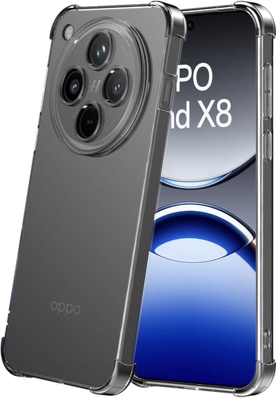 Geschikt voor Oppo Find X8 Telefoonhoesje Schokbestendig Transparant met Stootrand - Siliconen TPU ShockProof Back Cover Case Doorzichtig - ProtX