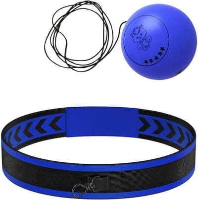 Reflex Boksbal - Trainingsbal Reactie - Hand-Oog Coördinatie - Verstelbare Hoofdband - 7 cm Bal - Blauw
