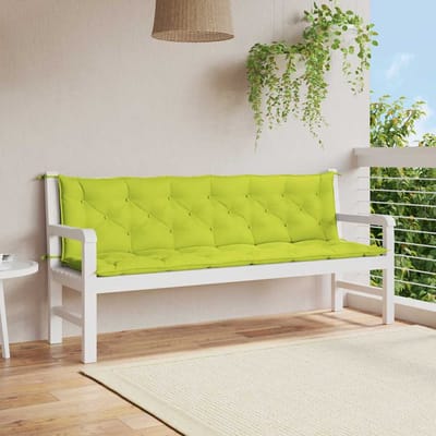 vidaXL - Tuinbankkussen - 200x(50+50)x7 - cm - oxford - stof - felgroen
