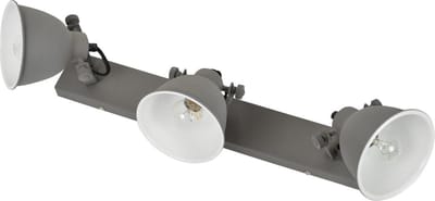 Urban Interiors Industrial 3 lichts Plafondspot Grijs - Stelbaar - 13x51x20