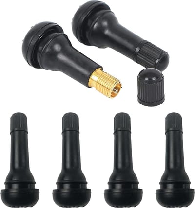 Solidchoice - Pack van 6 Rubber Ventielen voor Auto's en Fietsen