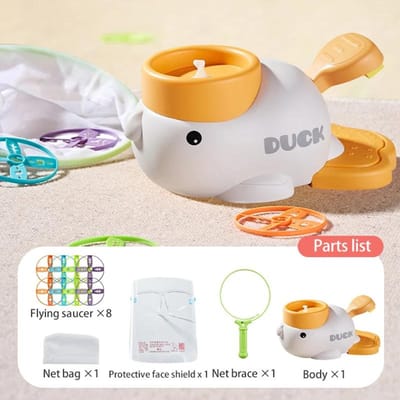 Launcher Air Saucer Raketspellen Sport Kind Vliegende Disc Air Bounce Pokes Propeller Eend Olifant voor Kinderen Buitenspeelgoed