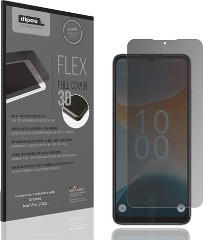 dipos FLEX – Matte Privacy Screenprotector geschikt voor Cricket Icon Pro 2026 | Volledige Schermbescherming | Case-Friendly