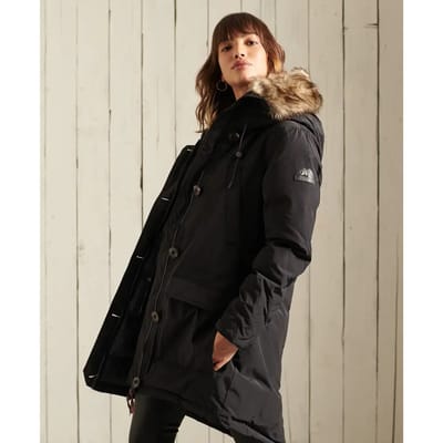 Superdry - Parka met imitatiebont en capuchon - Dames - Gewatteerde jassen