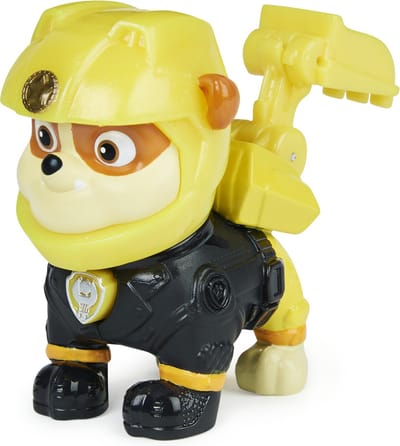 PAW Patrol Moto Pups Rubble rescue pup verzamelfiguur + politie badge