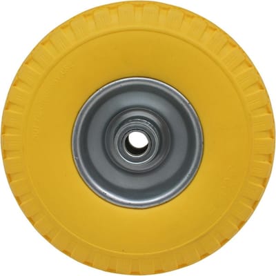 Benson Anti-lek wiel - volrubber - stalen velg - 260 x 85 mm - geel