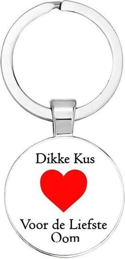 Akyol - Dikke kus voor de liefste oom Sleutelhanger - Oom - Oom - Leuk kado voor je oom om te geven - 2,5 x 2,5 CM