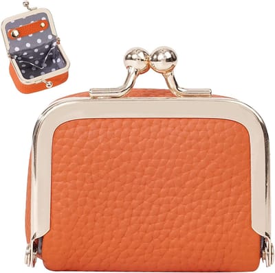 Compacte Reiskosmetiekoffer voor Sieraden, Mini Opbergdoos voor Oorbellen en Kettingen, Ideaal Cadeau voor Vrouwen en Meisjes (Oranje)