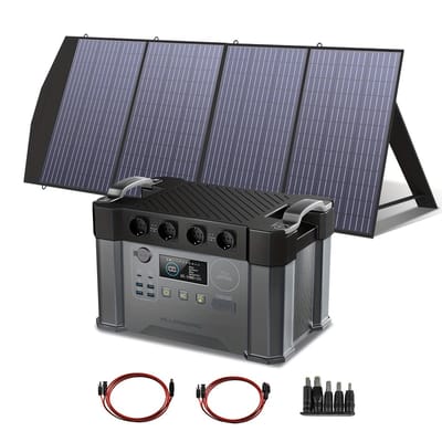 Draagbare Powerstation – Mobiele Accu – Noodstroomvoorziening – Zonne-energie – 2400W Vermogen – 1500Wh Batterij