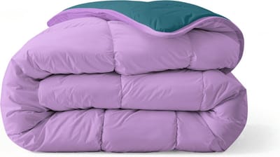 Zelesta Everyday Duo Midnight & Lila 240x200cm - Dekbed zonder overtrek - 30 dagen proefslapen - Wasbaar hoesloos dekbed - Bedrukt dekbed - All year zomerdekbed & winterdekbed
