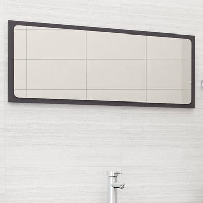 vidaXL - Badkamerspiegel - 100x1,5x37 - cm - spaanplaat - grijs