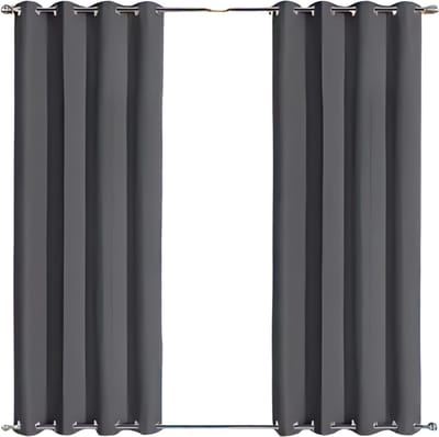 Privacygordijnen - Buitengordijn - Schaduwdoek - Voor Tuin, Veranda of Balkon - UV-bestendig & Zonwerend - Waterdicht Outdoor Design met Doorvoertules - Kleur: Dark Gray-W84xL55in-213x140cm