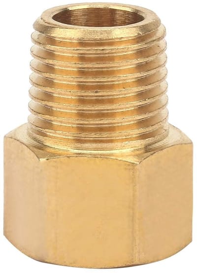 Allecto - Messing Adapter 1/4 BSPT Mannelijk naar 1/4 NPT Vrouwelijk - Hoogwaardige Koppeling voor Drukmeters - Duurzaam - Verstevigd - Geschikt vo...