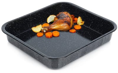 Rechthoekige geëmailleerde braadslede 8 l, 41,5x36,5x7 cm