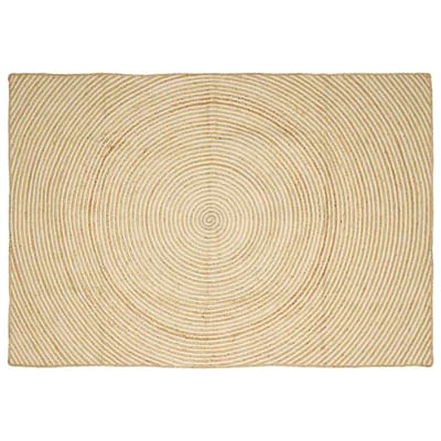 vidaXL - Gebied - Tapijt - Wit - 160 - x - 230 - cm - Jute