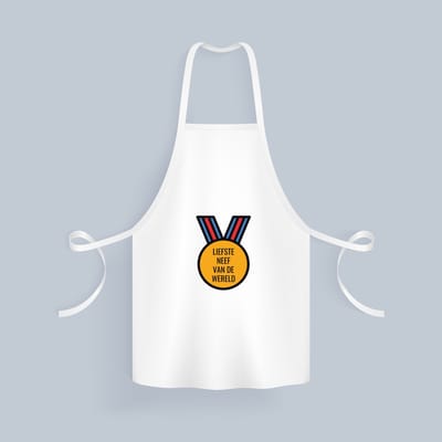 Akyol - liefste neef van de wereld Keukenschort - Neef - de liefste neef - verjaardagscadeau - verjaardag - cadeau - cadeautje voor neef - neef artikelen - kado - geschenk - gift - 82 bij 71 cm