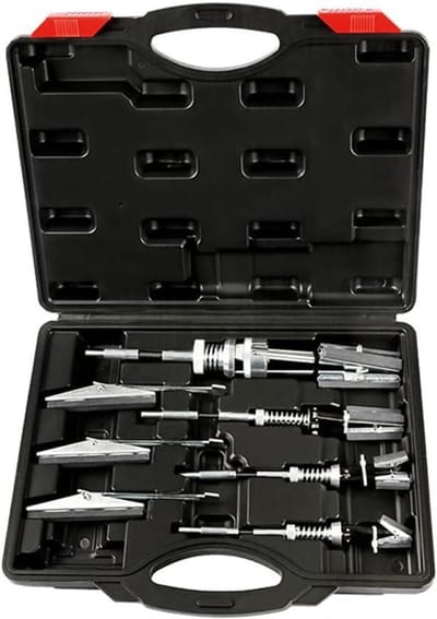 Cilinder Schuurmachine - Motor Polijst Tool - Motor Onderhoud - 7-delige Set - 36 cm - Zwart/Zilver