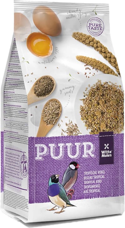 Witte Molen - Binnenvogelvoer - Vogel - Puur Tropische Vogel 750gr - 1st
