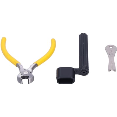 Gitaaronderhoudsgereedschapset ABS Roestvrij Staal Eindkniptang Pin Trekker Opwindtool gray