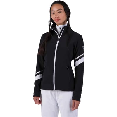 Rossignol Strawpile Fleece Met Volledige Rits Zwart L Vrouw