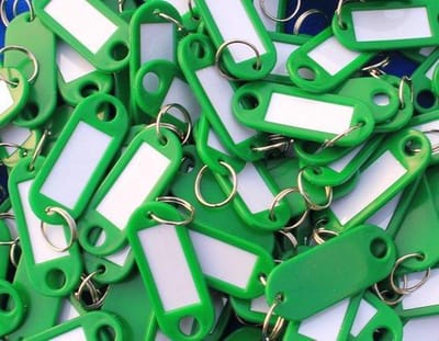 Sleutellabels - Sleutellabel - Sleutelhangers - Sleutelhanger - Groen - 100 Stuks